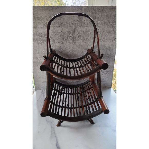 Vintage Wooden Magazine Rack - Picture 10 of 10